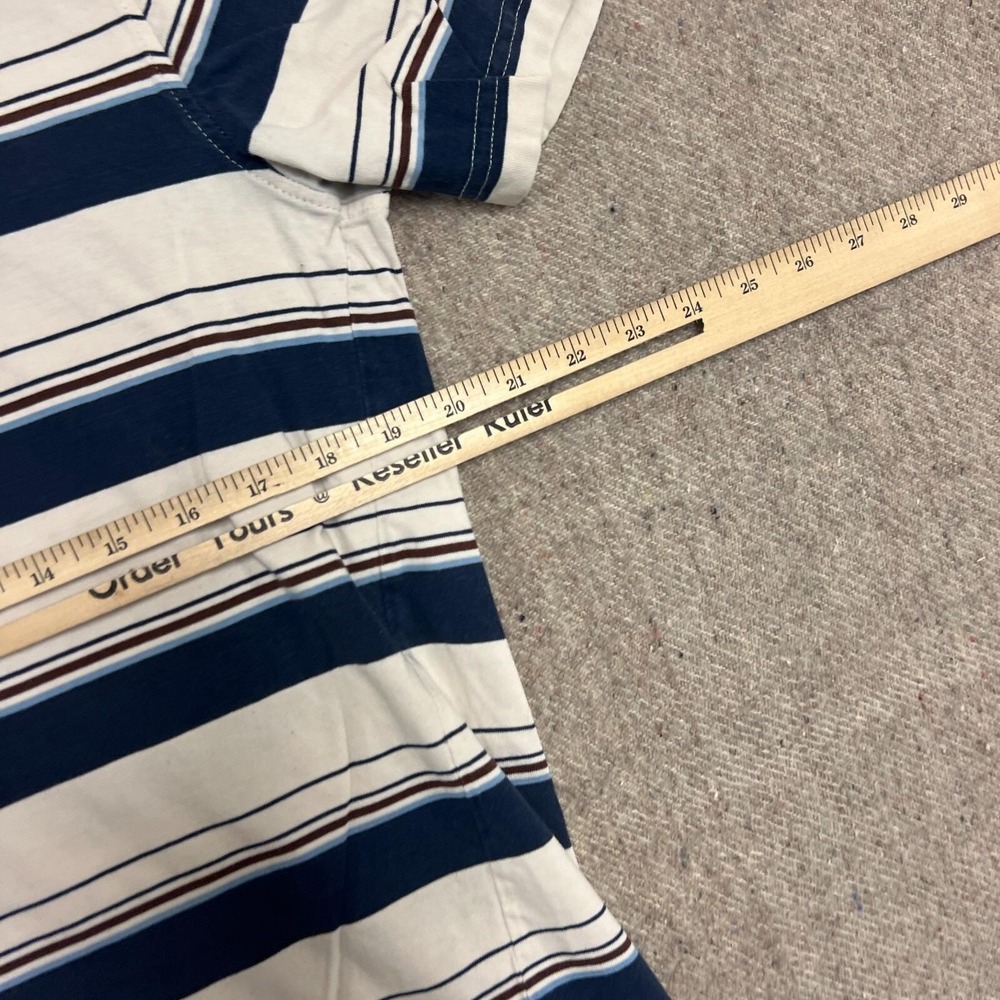Vintage Aeropostale Polo Shirt Mens Large White 2000s‎ Y2K Striped - Picture 6 of 8